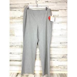 Liz Claiborne Womens 12 Gray Audra Dress Pants Contour Waistband NWT
